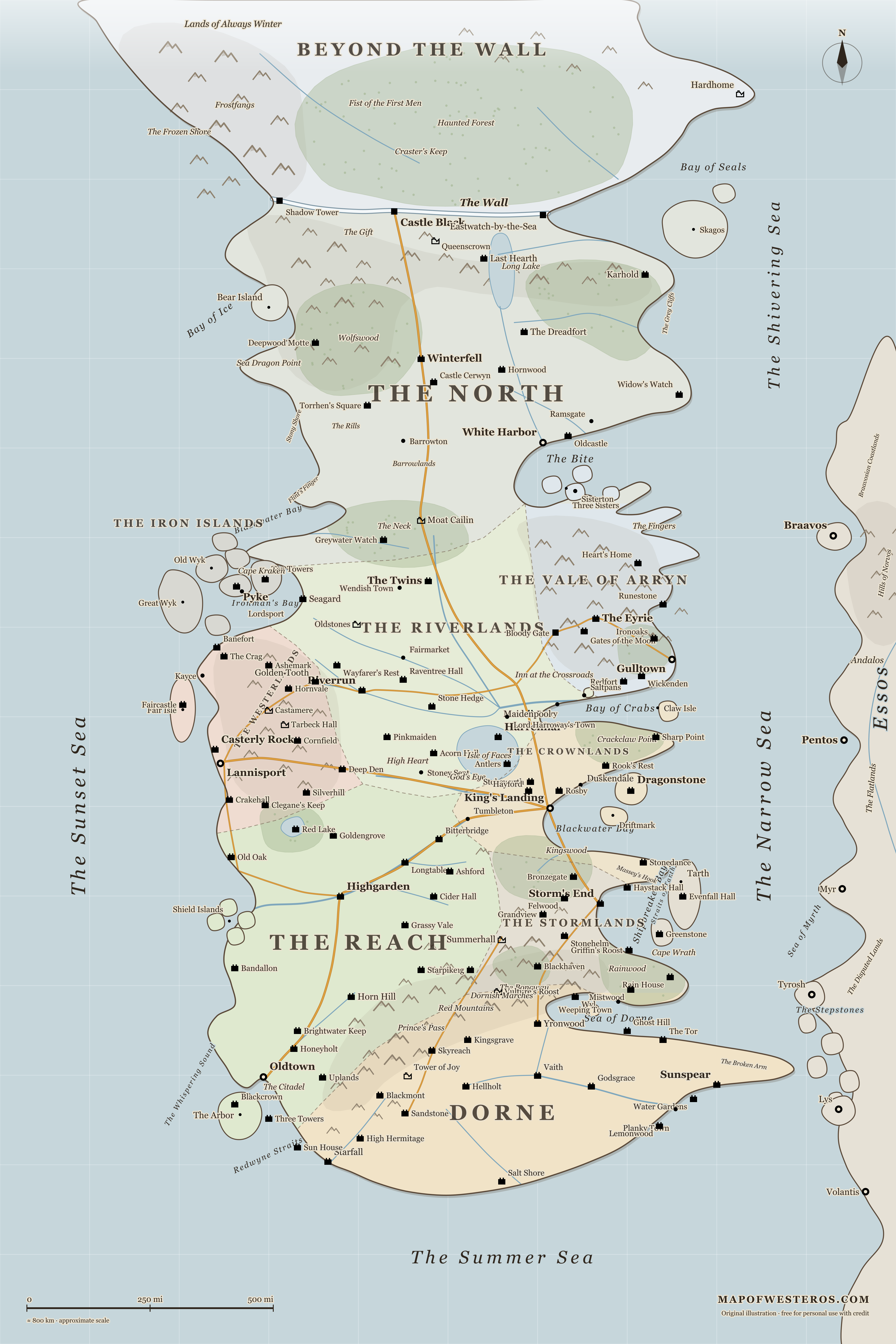Map of Westeros